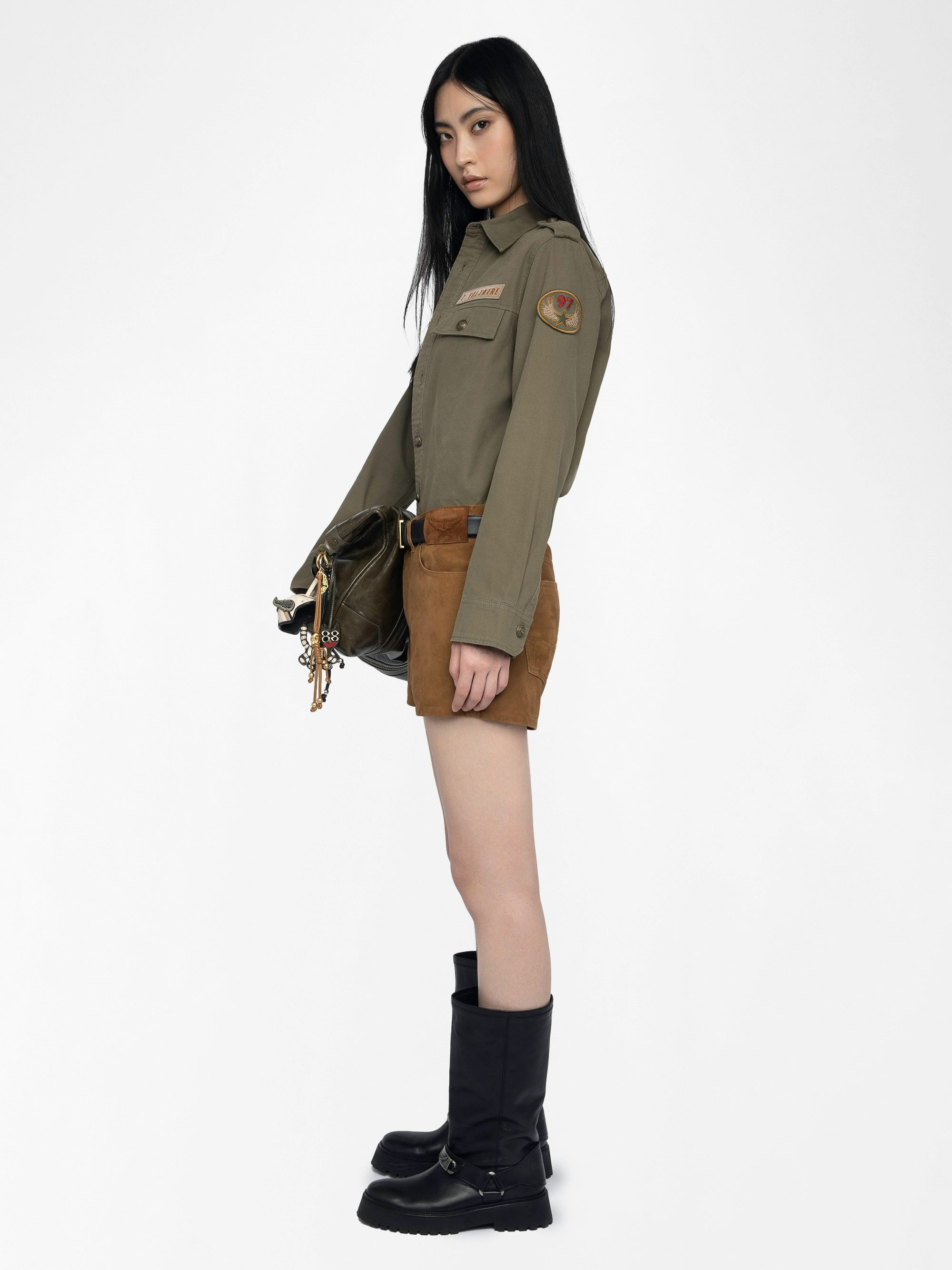 Overshirt Taskam - Military-inspired cotton canvas overshirt.